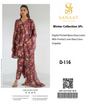 Unstitched Burgundy Floral Bana Dora Linen with Printed Dupatta (D-116) Sanaat Fashion Winter Collection 3Pc –