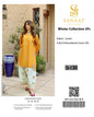 Sanaat Fashion Winter Collection 2Pc (Unstitched) – Mustard & Off-White Embroidered Linen ✨